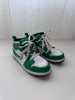 Nike Green and White Kids High-Top Sneakers